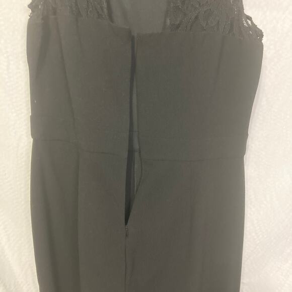 TAYLOR Women’s Size 8 Black Lace Bodice Jumpsuit Elegant Stretch Evening - Picture 7 of 9